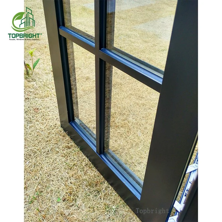 Metal-Window Projected Window Grill Design Double Glazed Aluminium Casement Security Hurricane Windows