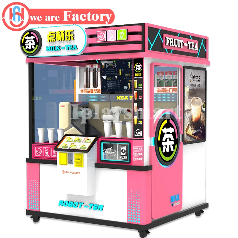 Smart Bubble Tea Vending Machine Automatic Milk Tea Vending Machine Robot Arm Make Boba Tea Vending Machine Factory