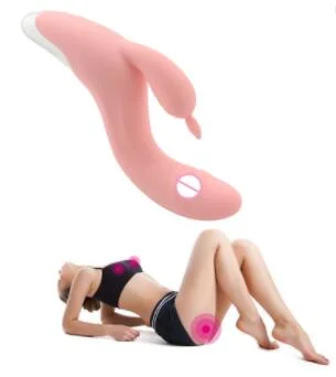 Newest Silicone Rabbit Vibrator with USB Charger Waterproof for Female