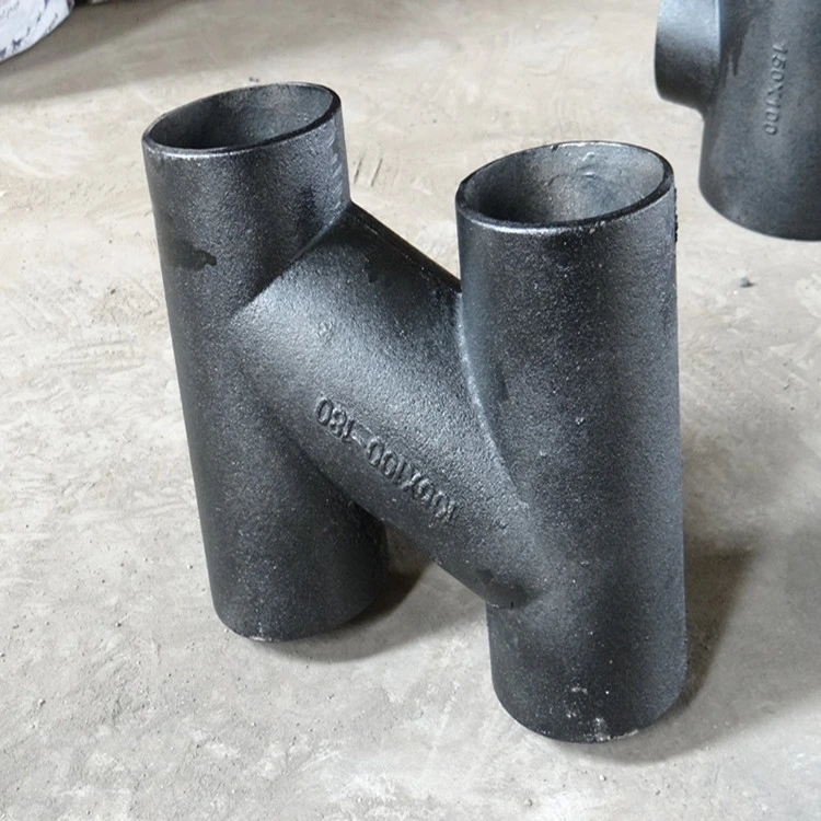 ISO 6594 Black Painting Hubless Grey Cast Iron Pipe and Fitting DN50