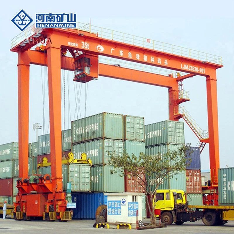 Rmg Type 20 Ton 30 Ton 40 Ton 50 Ton Double Girder Mobile Harbour Gantry Crane