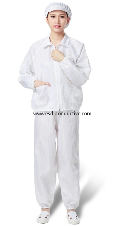 Clean-Room Working Polyester ESD Uniform Antistatic Garment