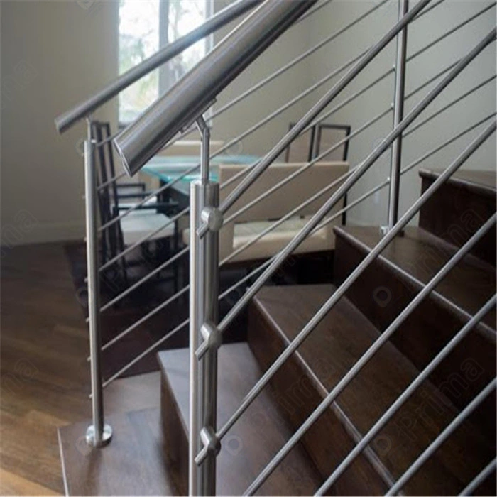 Orient Modern Wood Tread Stainless Steel Staircase Design Railing