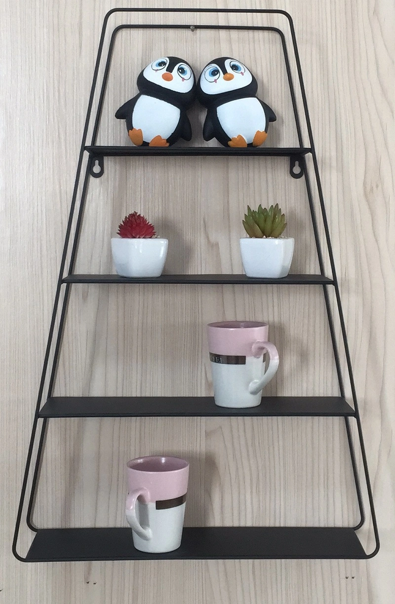 Wall Mounted Storage Rack with Metal Frame Display Stand