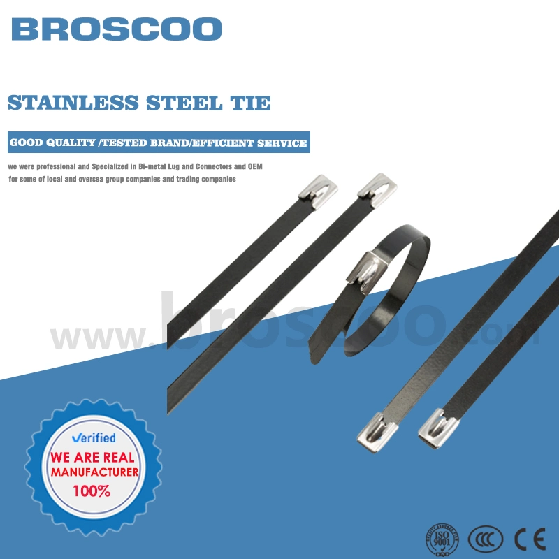 Electrical Cable Size PVC Coated Wire Releasable Ball Self-Lock Stainless Steel Cable Ties