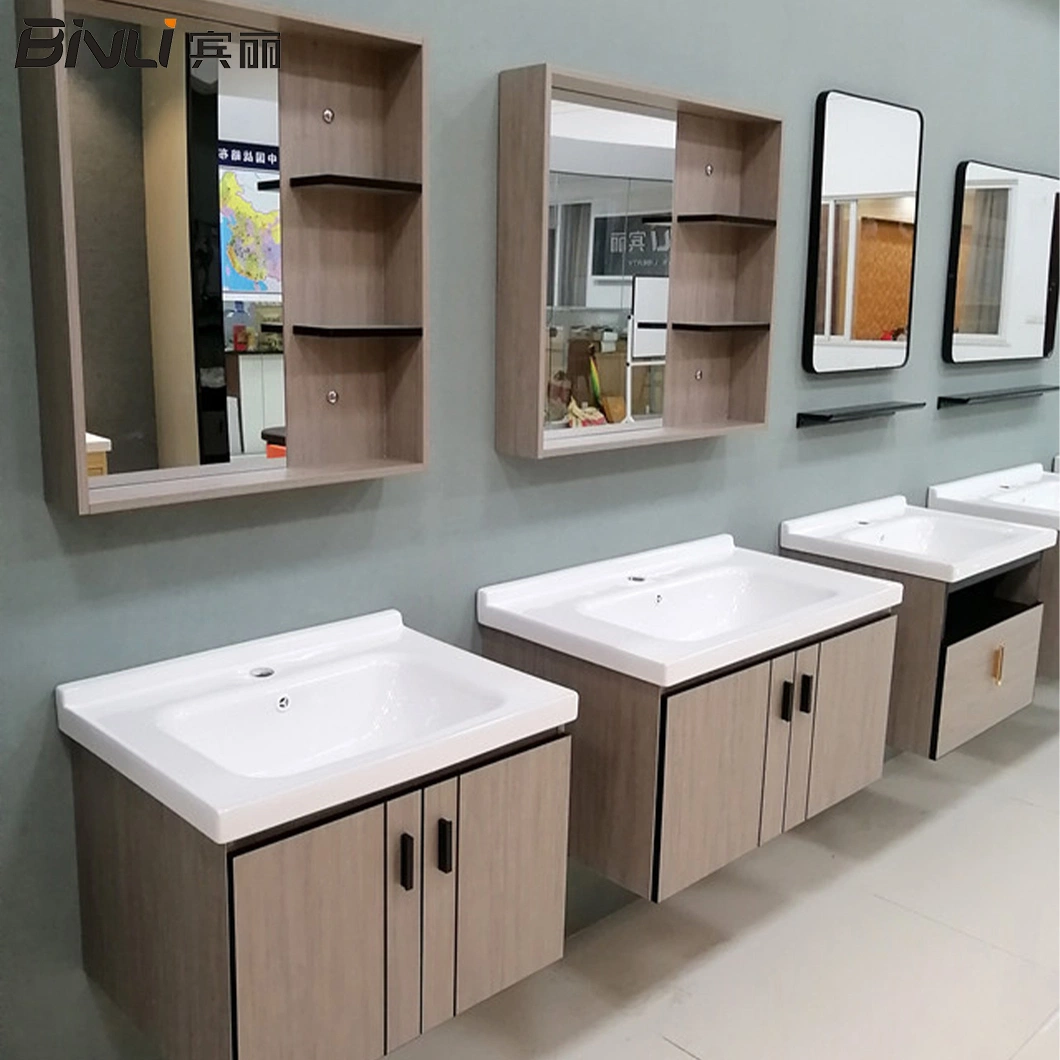 Luxury Plywood Wall Mounted Small Single Sink Bathroom Cabinet Vanity Bathroom Vanity Table