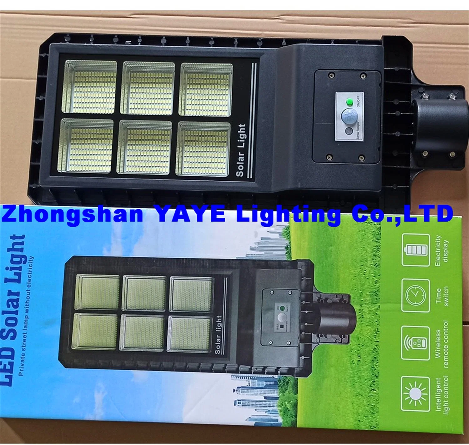 Yaye CE Solar Factory 1000W aluminio impermeable al aire libre IP66 todos En un Solar LED Street Road Highway Park Light Remote Controlador/ sensor de movimiento/ 1000PCS Stock