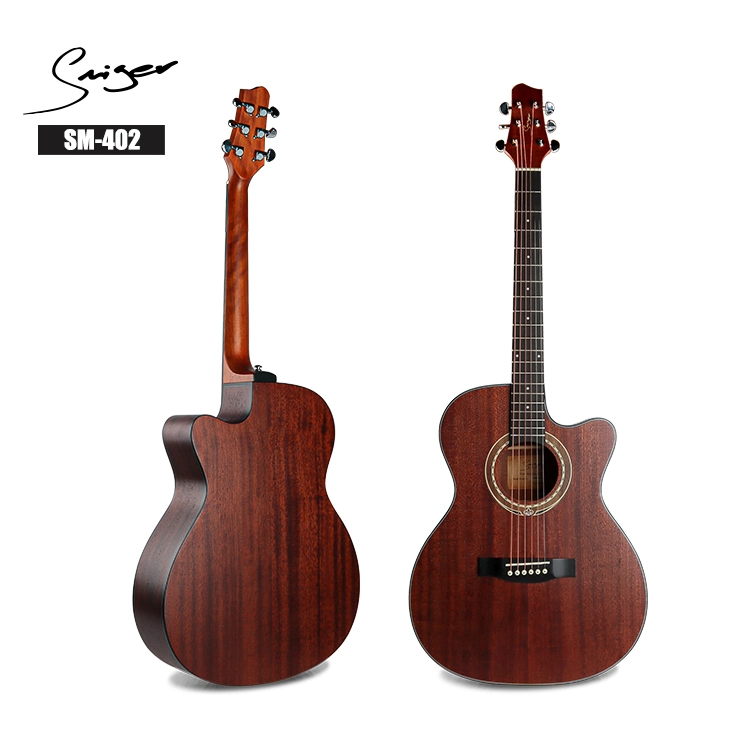 Sm-402 Sapele Guitarra Acústica de madera barata para el instrumento de cuerda