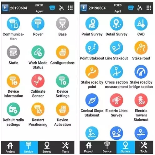 La topografía y cartografía de GNSS Software Android App programa E-Encuesta Surpad