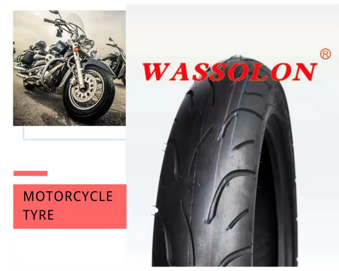 off-Road Motorcycle Tyre Scooter Sapre Part for Motorcycle/Bicycle/Electric Rubber Wheel Tubeless Nylon Tires