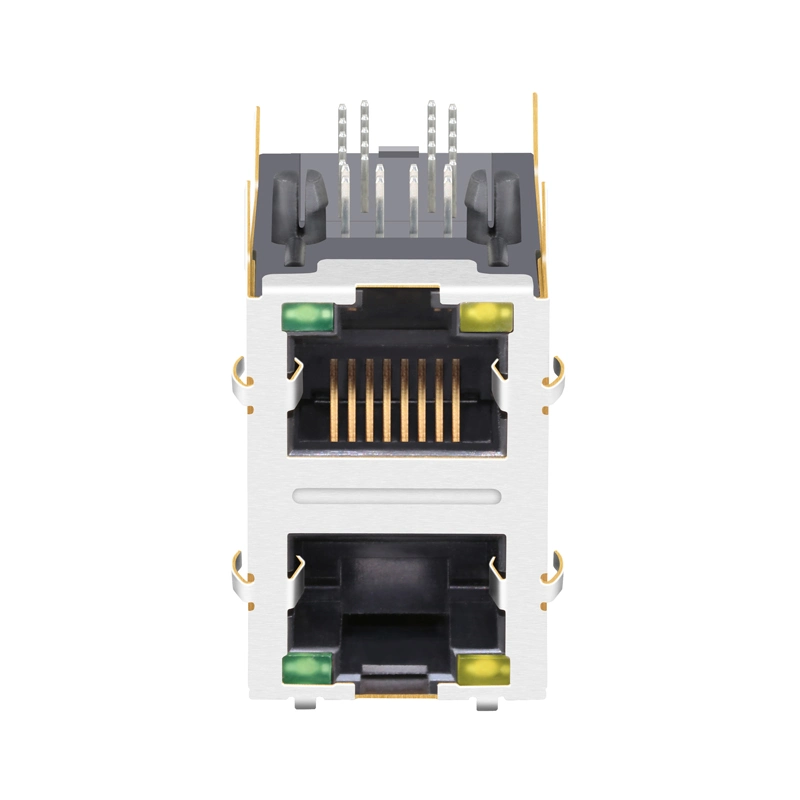 2.5g Base-T Ethernet Shielded Fast Jack Network Socket Magnetics Module 2X1 Multi-Port RJ45 Connector