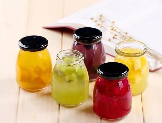 Mermelada/aceite/miel/pudding/leche/condimentos/Pickles/jarra/agua/vino jarra de cristal transparente para el almacenamiento de alimentos botella de tapón de taza