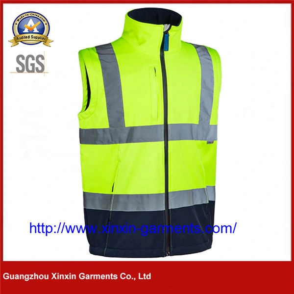 L'impression personnalisée tissu 100 % polyester Cheap produit de sécurité industrielle Net gilet réfléchissant de la sécurité de l'exécution de l'usure de sport de petite à 5XL (W412)