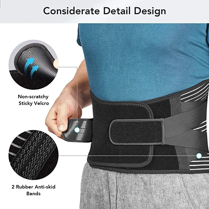 Factory Price Black Breathable Lumbar Support Belt for Men and Women Keeps Your Spine Straight and Safe