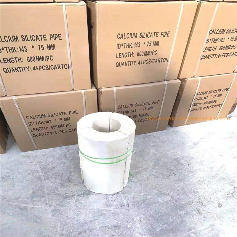 650c 1050c Pipeline ID 18-400mm Thermal Insulation Material Calcium Silicate Pipe for High Temperature Heat Chemicals Ss Stainless Steel Pipes Section Covers