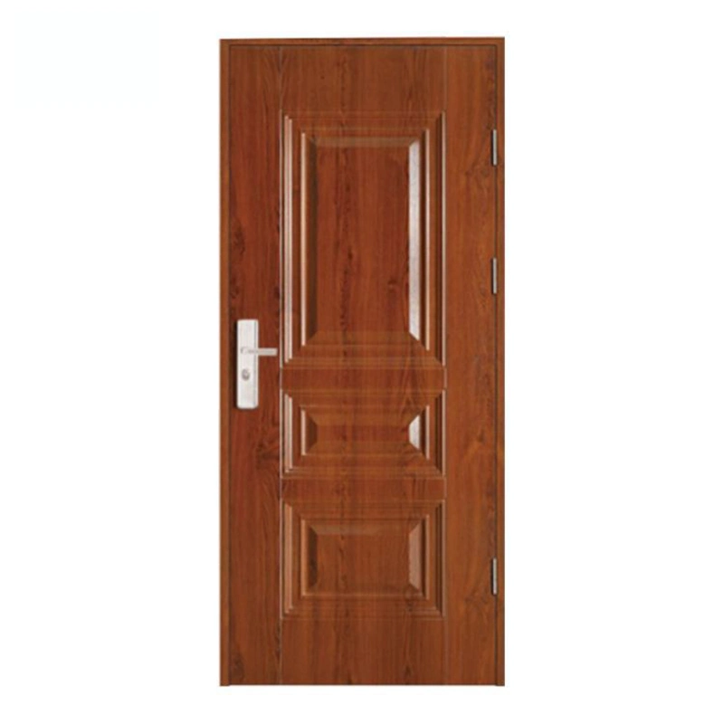 Fireproof Bedroom Modern Handle American Steel Wooden Front Doors