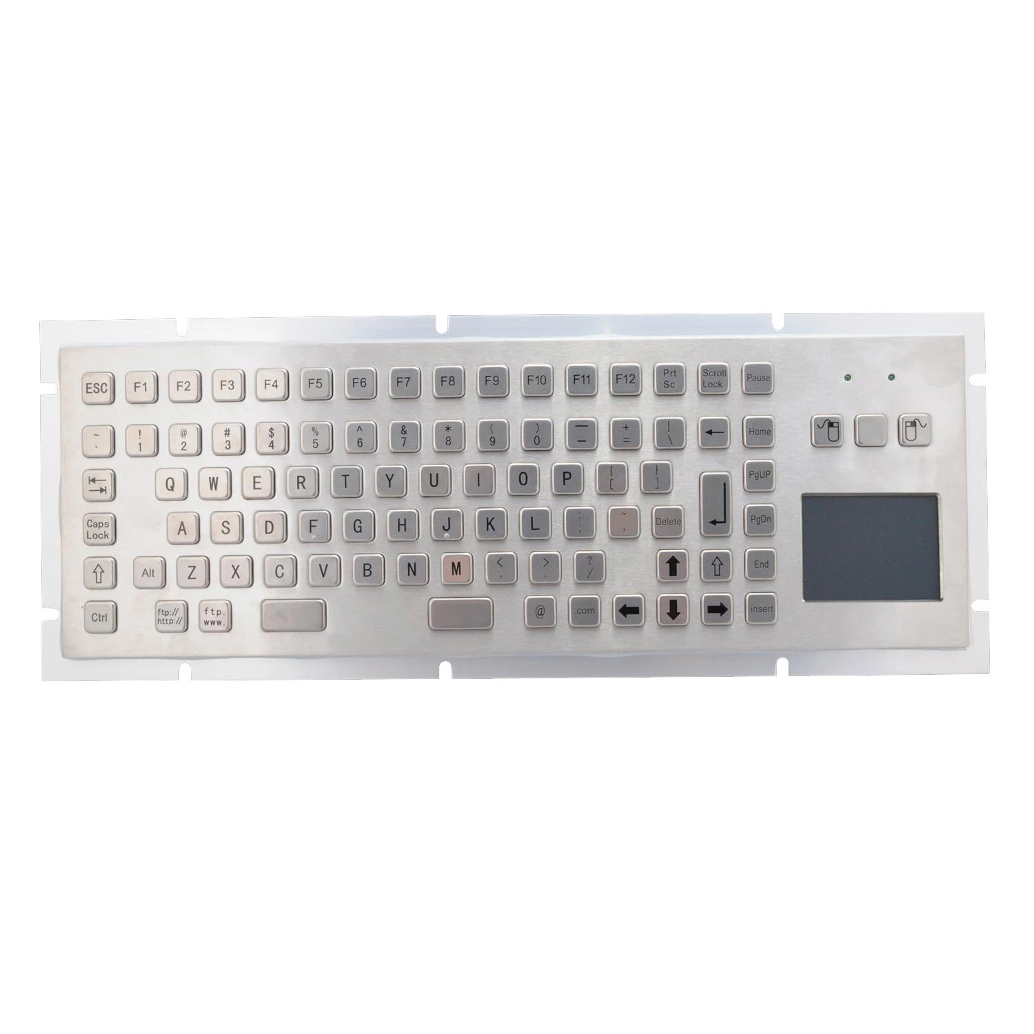 Vandal-Proof Waterproof Industrial Machine Rugged Metal Keyboard with Touchpad