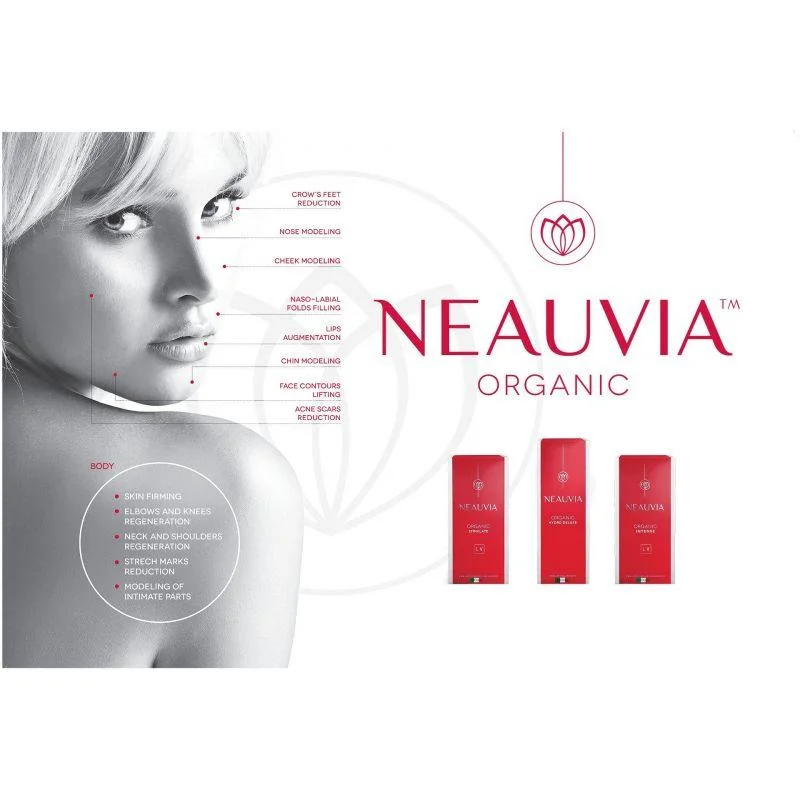 Neauvia Organic Hydro Deluxe (2X1ml) Skin Boosters Hydra Caha Amino Acids - Glycine and L-Proline for Skin Immediate Hydration Juvelook