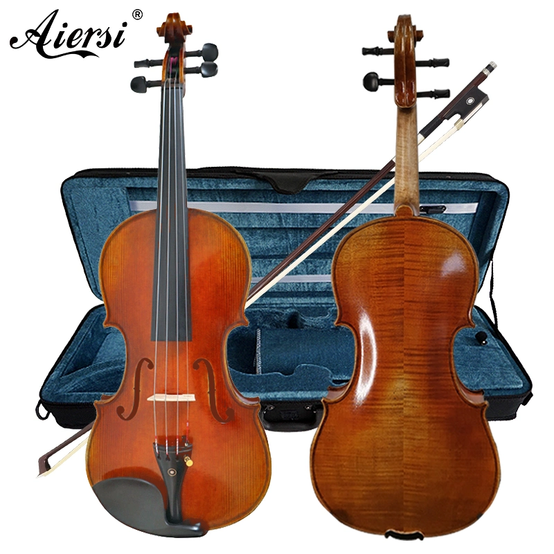 Comprar Aiersi marca el grado de gama alta de color rojo marrón antiguo violín con caso Brazillwood arco y colofonia