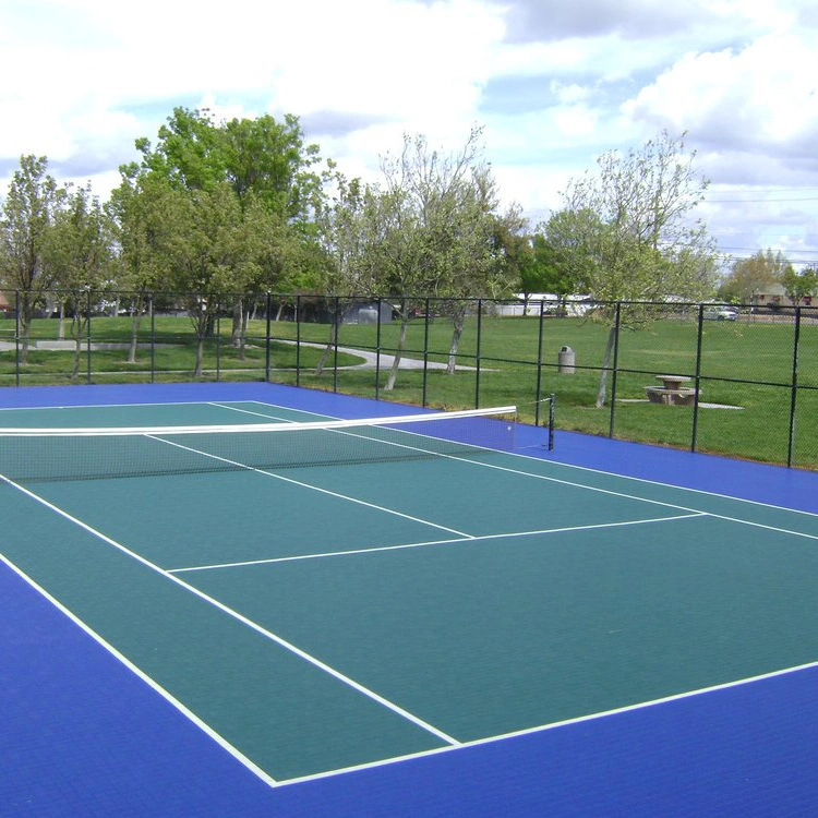 Indoor Handball Court / Tennis Hard Court Surfaces Portable PP Interlock Sports Flooring