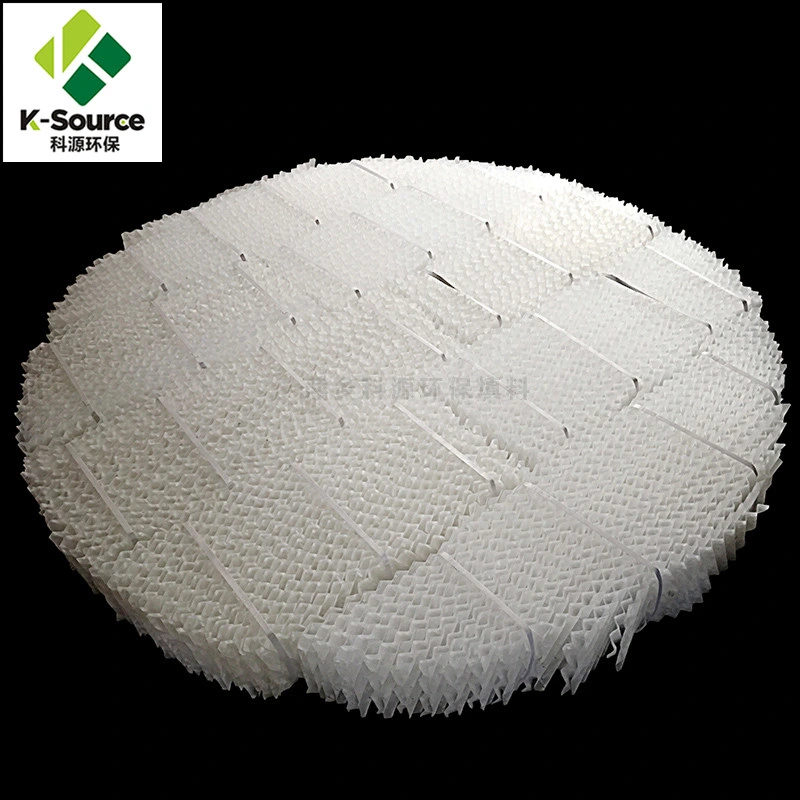 125y 250y 350y PP PVC PVDF PTFE Plastic Structured Packing with Low Pressure Drop