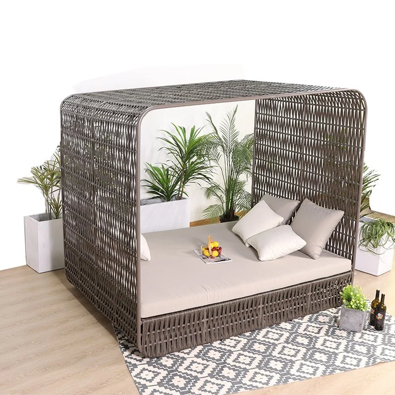 Modern Double Darwin Foshan Sun Lounger Canopy Pool Hotel Outdoor Daybed Furniture