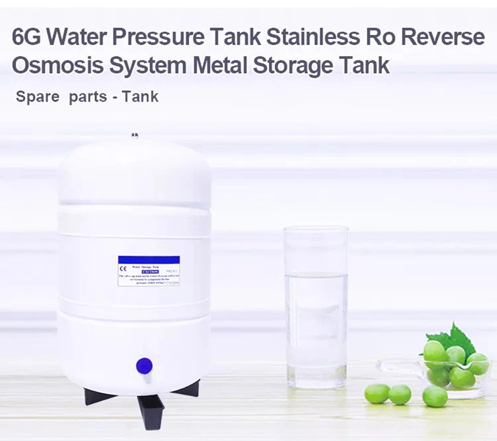 Réservoir d'eau Hikins 6 g avec système d'osmose inverse en acier inoxydable RO Réservoir de stockage en métal