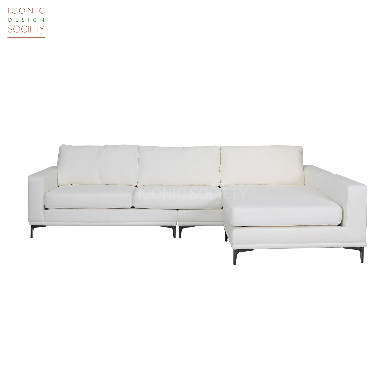 Modern Hot Selling Living Room Furniture Hotel Home Luxury Leisure Sofa Metal Iron Velvet Fabric Sectional Sofa Set