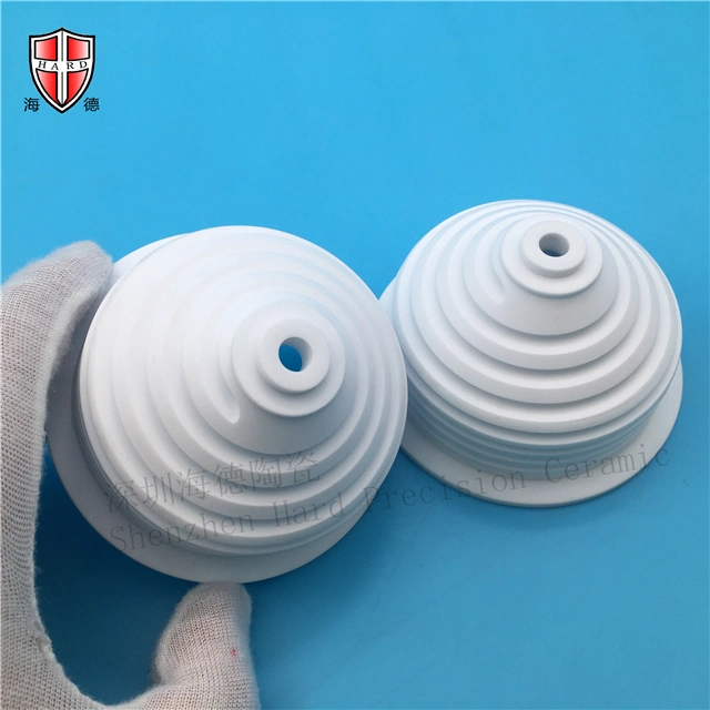 Al2O3 Alumina Ceramic Substrate Sleeve Thread Cone Nozzle Structural Parts Customized Supplier