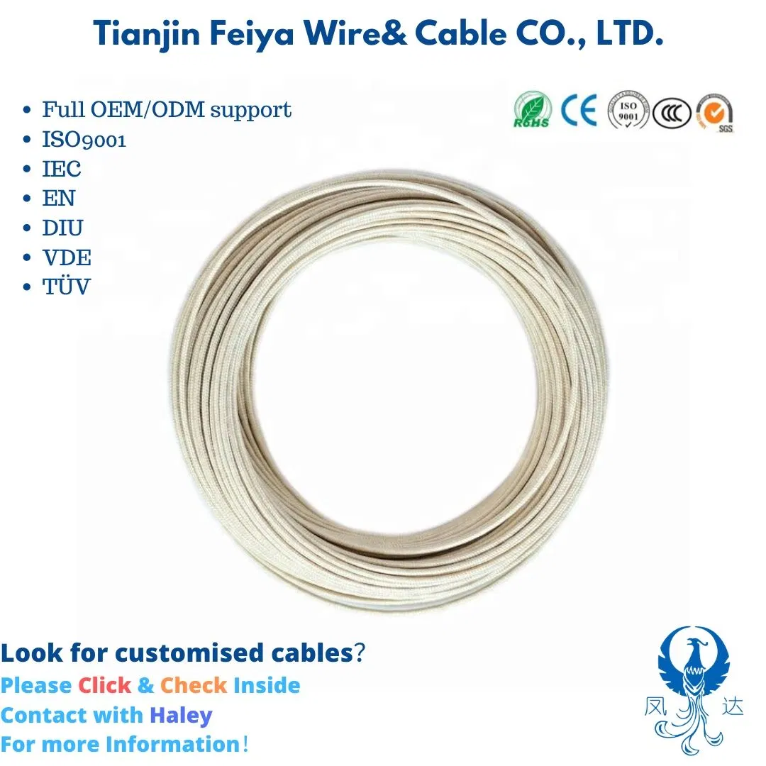 Cabo de aquecimento Nyy Cabo de borracha impermeável fita Mica de níquel UL5128 Cabo coaxial elétrico de controlo de alumínio de alta temperatura 450c