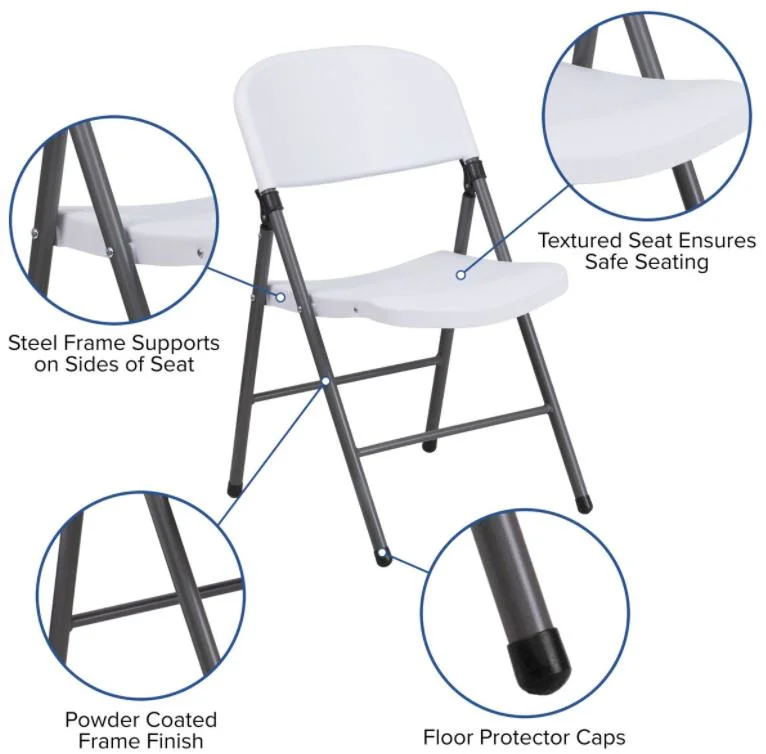 Popular White Cheap Outdoor Used Steel Metal Conference Wedding Event Party Wholesale Folding Chairs