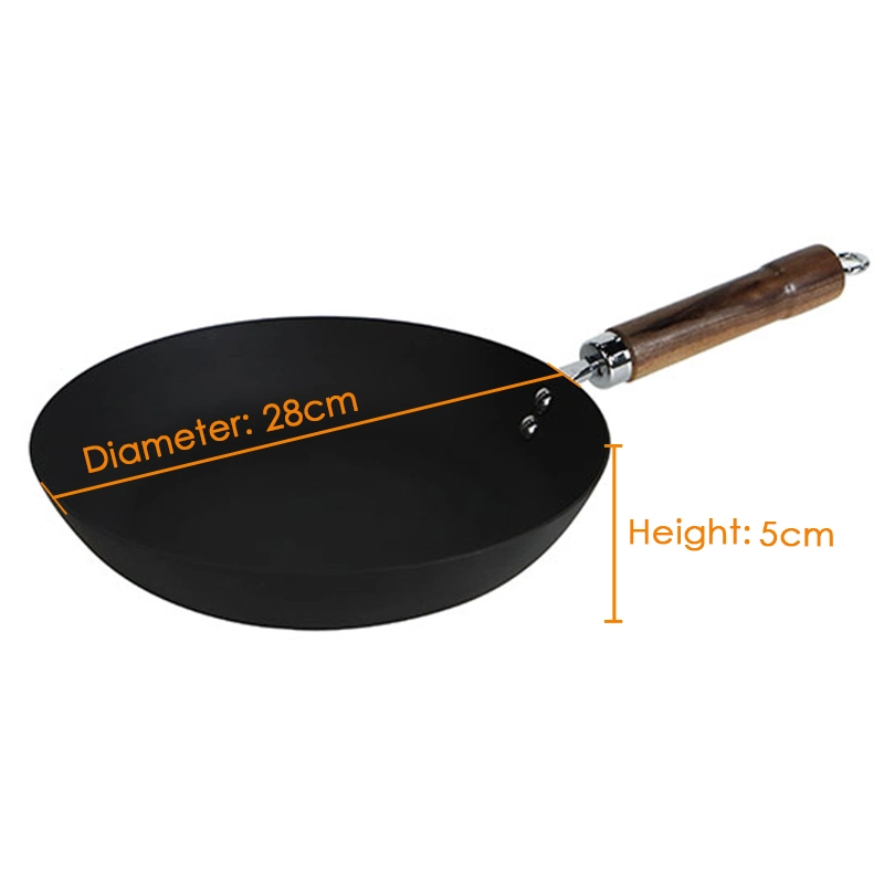 Titanium Non-Stick Frying Pan No Coating Rustproof Carbon Steel Skillet