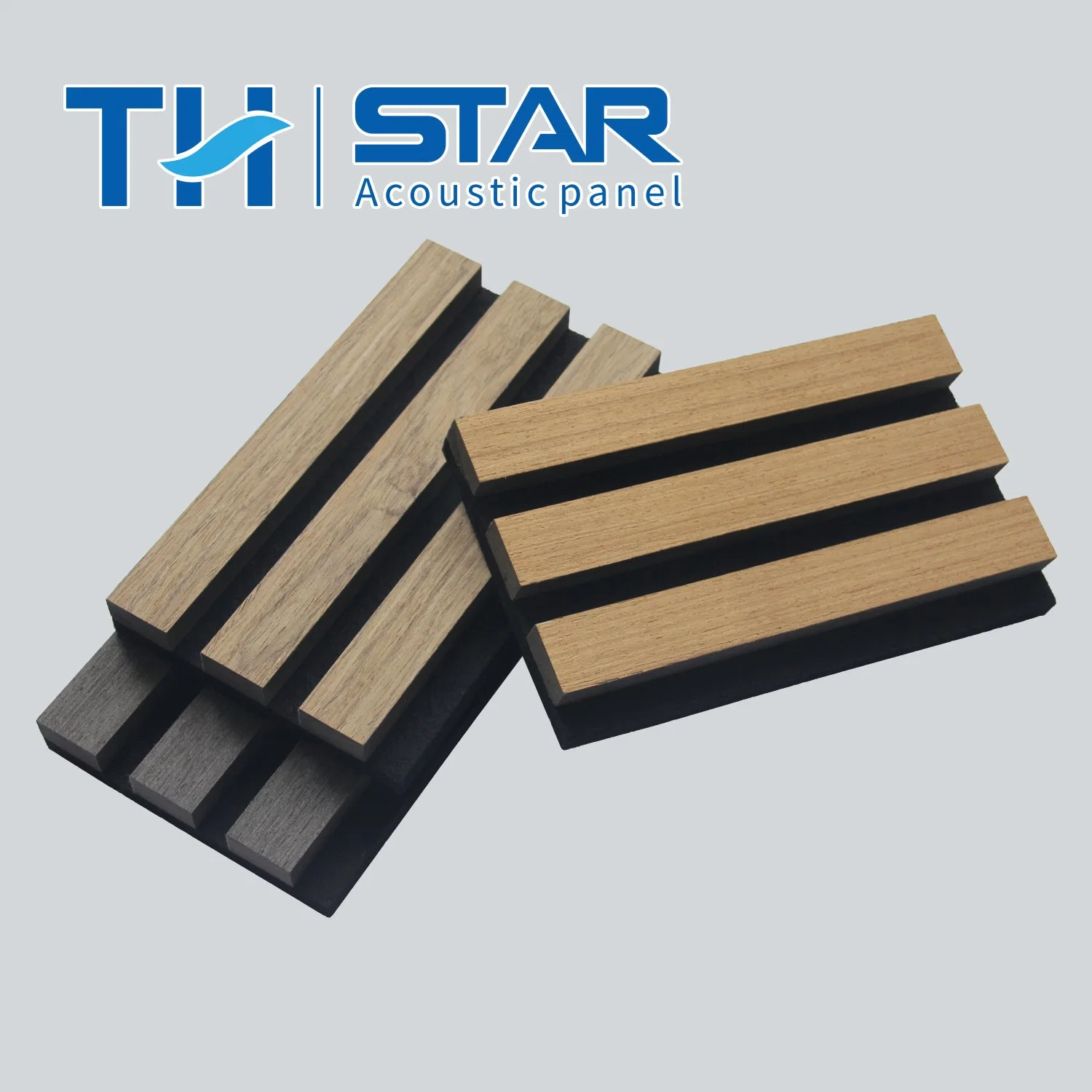 2022 New Style Wood Veneer Covered MDF Slats Carved Wooden Ceiling Panels with Pet Felt Polyester Backing