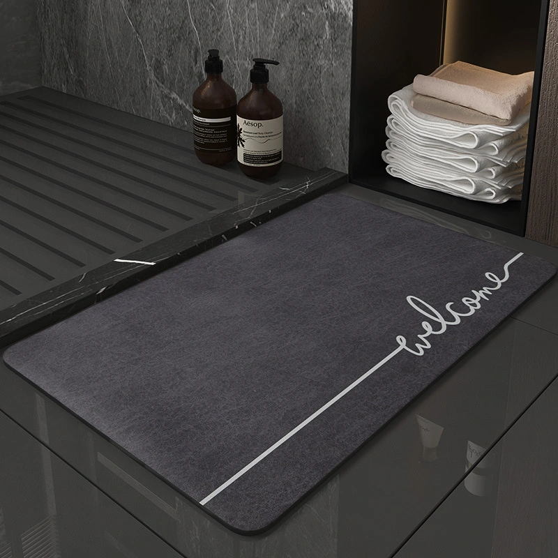 7color tamaño personalizado de alta absorción de agua fácil de limpiar el cuarto de baño antideslizante resistente al agua de baño Alfombra de Baño Baño de tierra de diatomeas Mat-Floor Mat-Door Mat