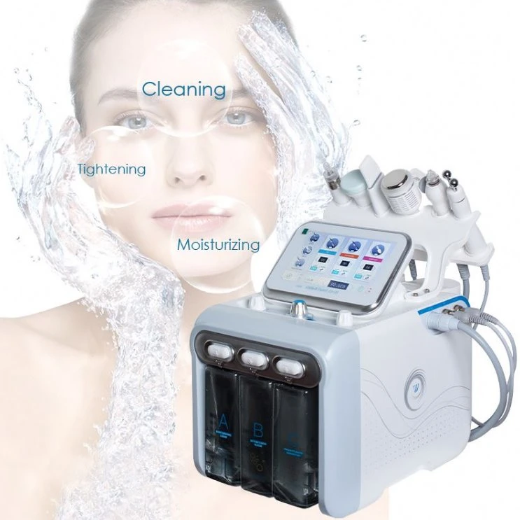 H2O2 Hydrafacial Oxigénio Microdermabrasion máquina portátil da Máquina 6 em 1