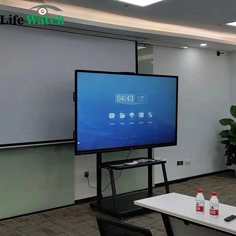 65-Inch 4K Android OS WiFi Free Stand Smart LCD Interactive Whiteboard Screen for training