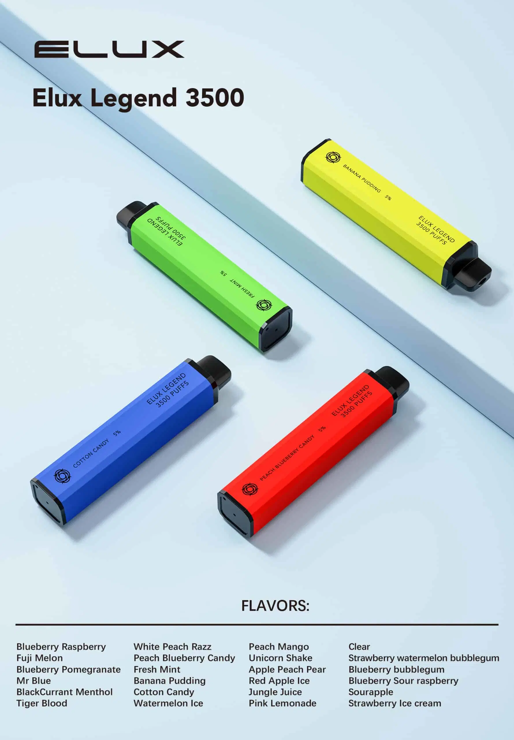 Wholesale/Supplier I Shenzhen Vape Pen Pod E Cigarette Vaporizer Wape Elux 3500/4500 Puff E-Cig Electronic Cigarette Disposable/Chargeable Vape Amazon Elf Ecig Bar Elux 3500