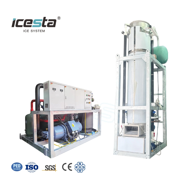 Icesta personalizado automático Nuevo estilo Alta productividad larga vida de servicio Máquina de tubos de hielo de 20 toneladas
