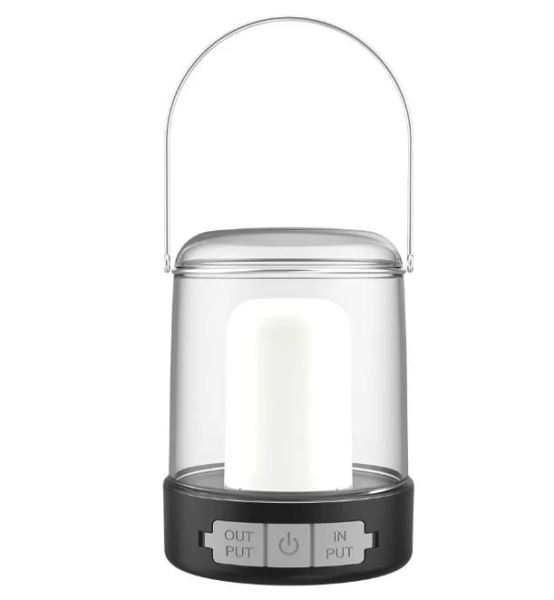 Luz decorativa LED de emergência para exterior, Camping Lantern, recarregável, para Camp Tenda com bateria de bateria portátil de 3,7V e iluminação de campismo suspensa de 1500 mAh