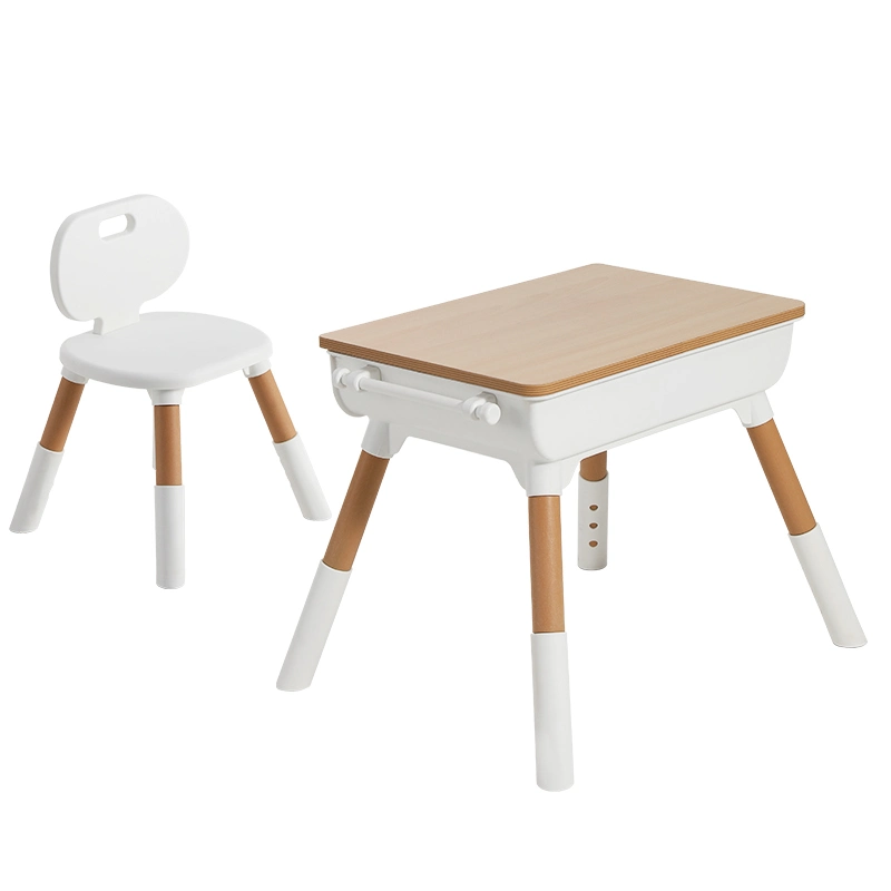 Easy Cleaning Wooden Kids Study Table and Chair Sets for 1-10 Years