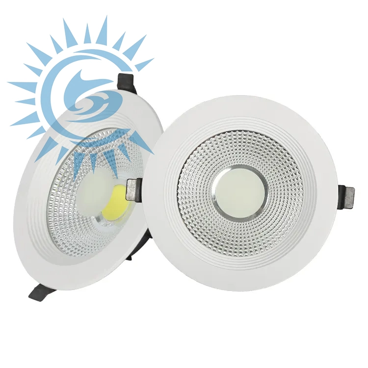 Aluminum Recessed Double Color LED COB Down Light for Engineering, Home Furnishing, Commerical