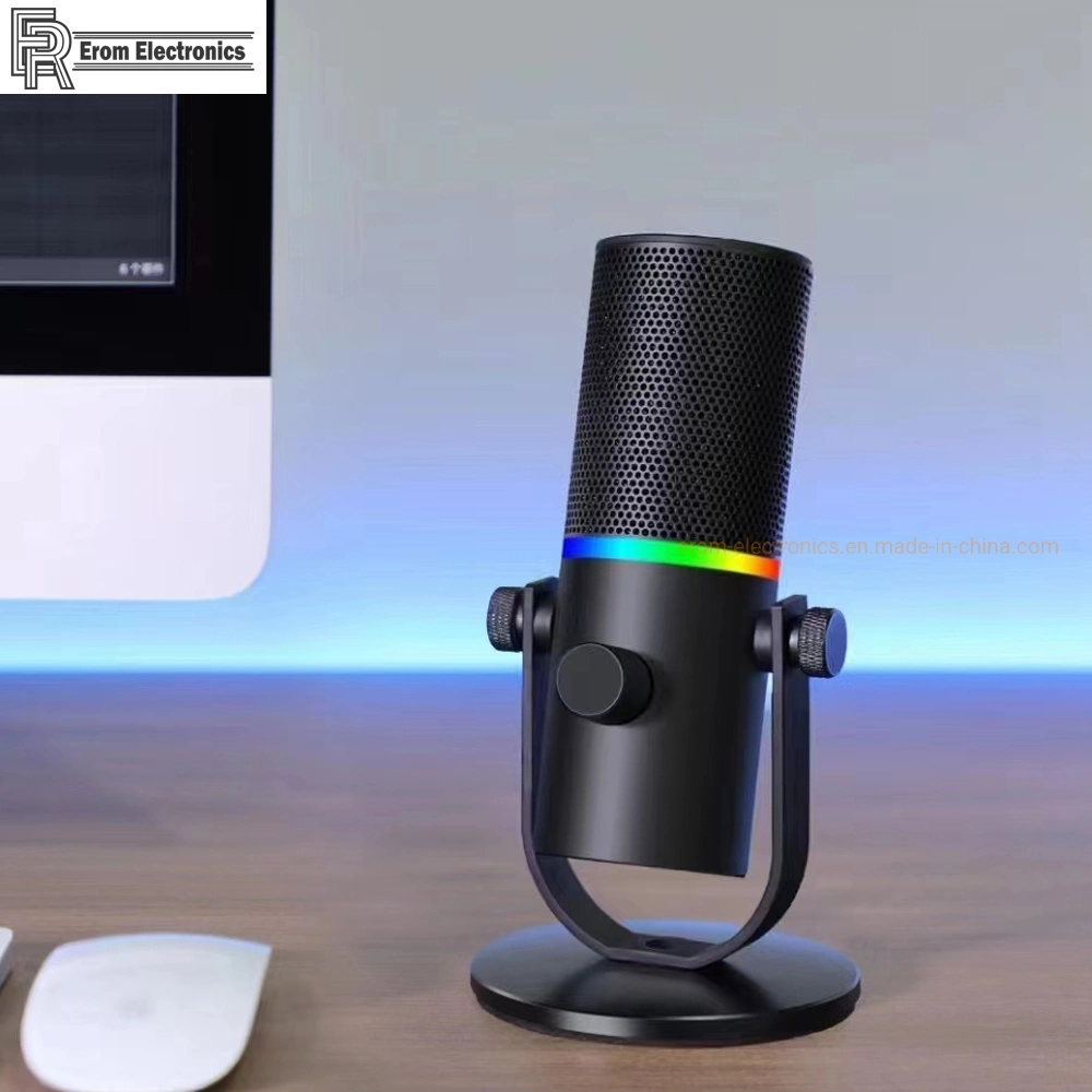 برنامج صوت منقل جملياً لألعاب الفيديو من المصنع ميكروفونات سطح المكتب RGB Studio Recording Pod ميكروفون USB الخاص بالمكثف