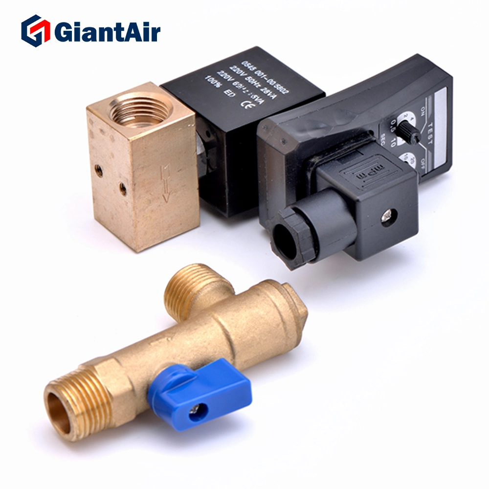 1/2&prime; &prime; 230V 50Hz 60Hz Air Compressor Parts Electric Auto Drain Solenoid Valve with Timer