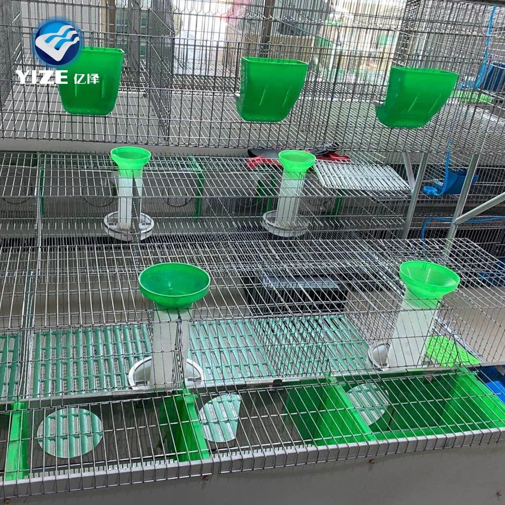 Factory Price Supply Rabbit Cage Competitive Price 3 /4 Tiers, Animal Cage Farms 9/12/16/18/24 Rabbit Wooden 2.0-4.0mm Ht-RC013