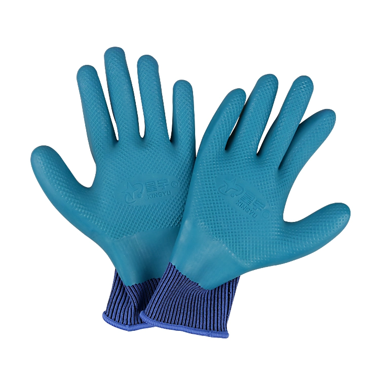 Guante de látex Eco-Natrue baratos Xingyu Guantes recubiertos/guantes de seguridad con gran agarre