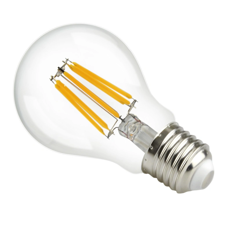 A60 LED Filament Bulb Lamp Light Clear Glass 8W Edison Bulb with Ce RoHS