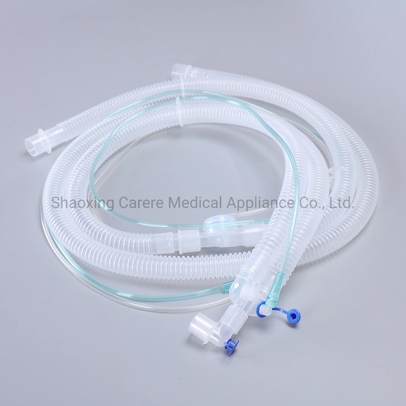2023 Últimas suministros de equipos médicos de la máquina de anestesia médicos médicos desechables, circuito de respiración Corrugate con válvula de exhalación y línea EC ISO
