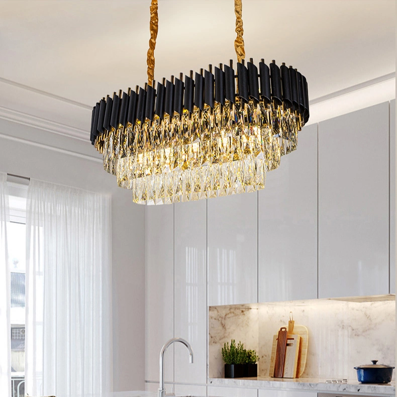 China Crystal Chandelier Manufacturer Golden Round Indoor Luxury Hotel Restaurant Indoor Interior Decorative Lighting Chandeliers Pendant Light LED Hanging Lamp