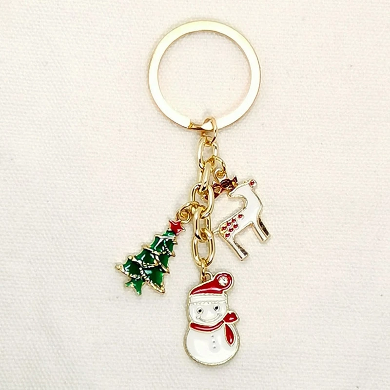 Christmas Hot Sale Metal Enamel Cartoon Style Promotion Gift Model 3D Souvenir Design Personalized Decoration Keychain