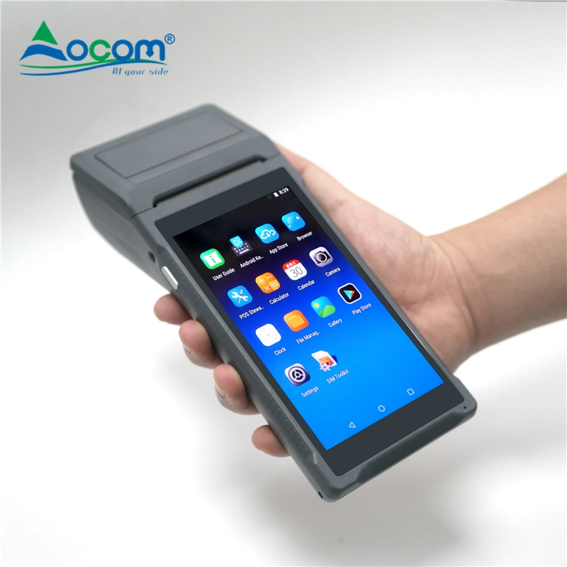 Mobile Handheld Android System Portable 3G 4G Wireless Touch Screen POS Terminal with Printer